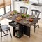 Extendable Dining Table Drop Leaf Folding Design With Storage